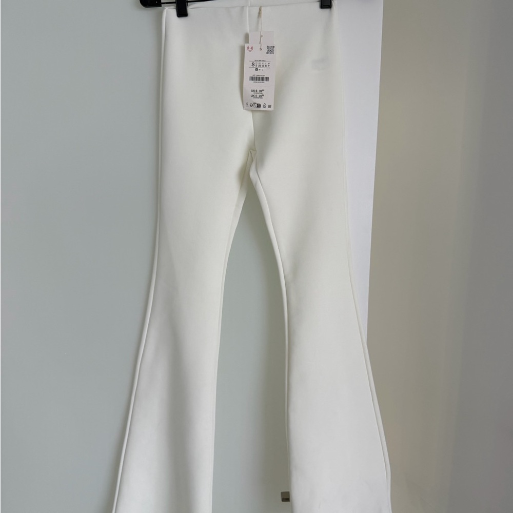 White Flare Leggings